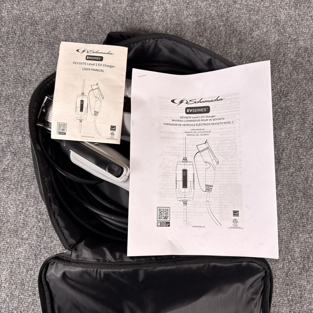 Schumacher Electric Level 1 Portable EV Charger 12 Amp 120v NEMA 5-15P SEV1670 - Picture 8 of 10